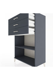 Hyperion Dolap Tek Raflı 3 Çekmeceli 88x44x134 - S51M121V5B