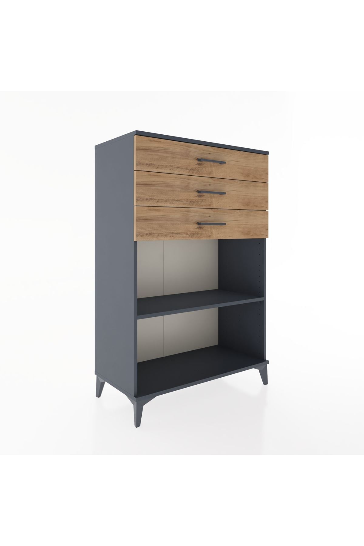 Hyperion Dolap Tek Raflı 3 Çekmeceli 88x44x134 - S51M121V6B