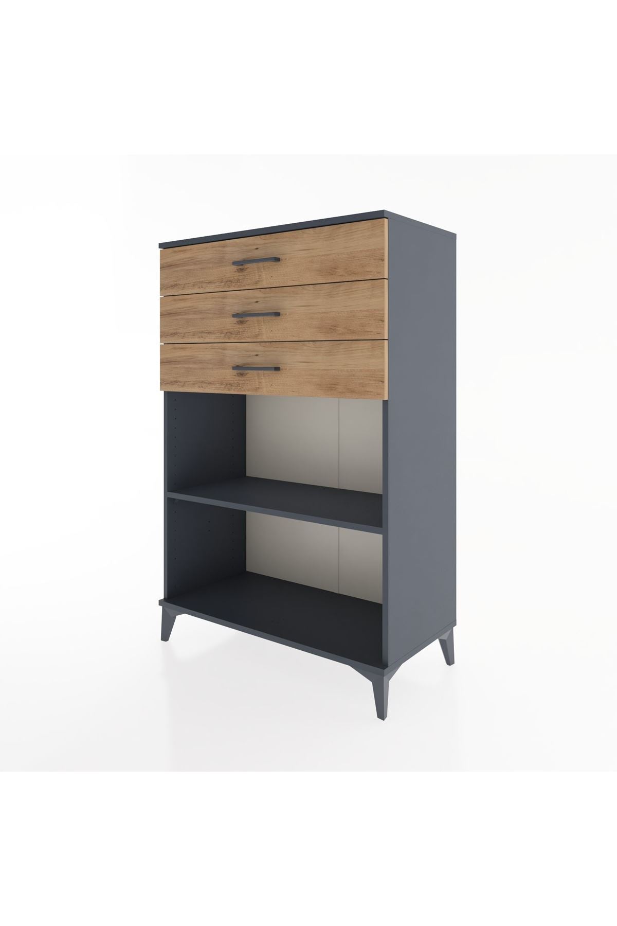 Hyperion Dolap Tek Raflı 3 Çekmeceli 88x44x134 - S51M121V6B