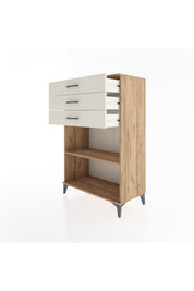 Hyperion Dolap Tek Raflı 3 Çekmeceli 88x44x134 - S51M121V7B