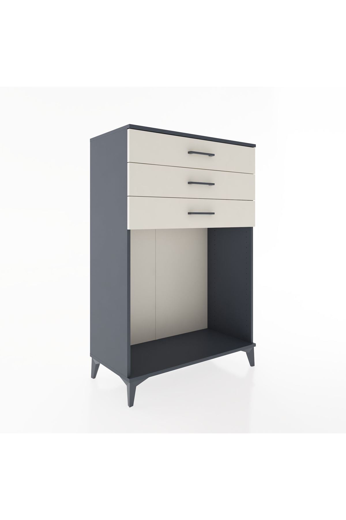 Hyperion Dolap 3 Çekmeceli 88x44x134 Antrasit-Aytaşı