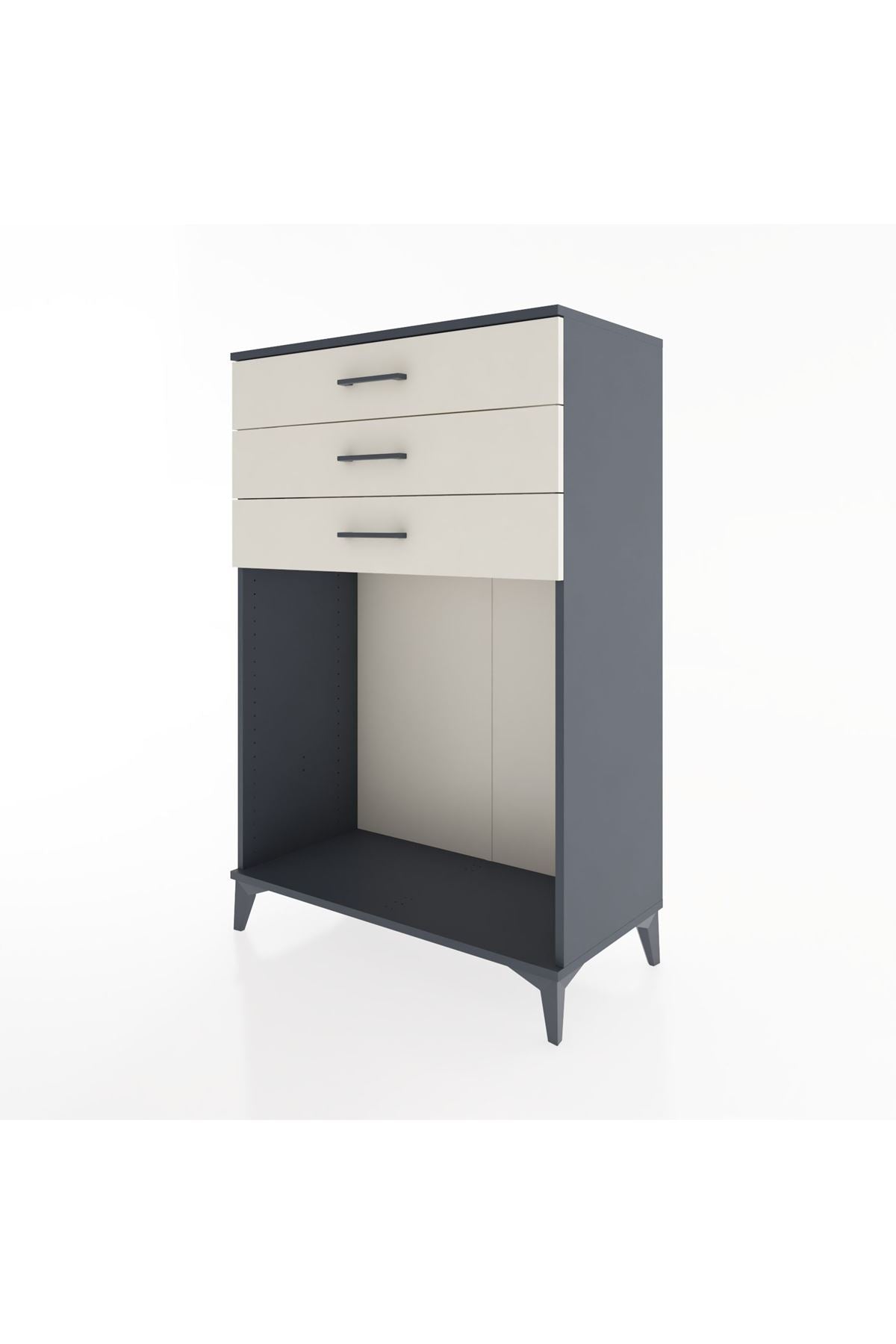 Hyperion Dolap 3 Çekmeceli 88x44x134 Antrasit-Aytaşı