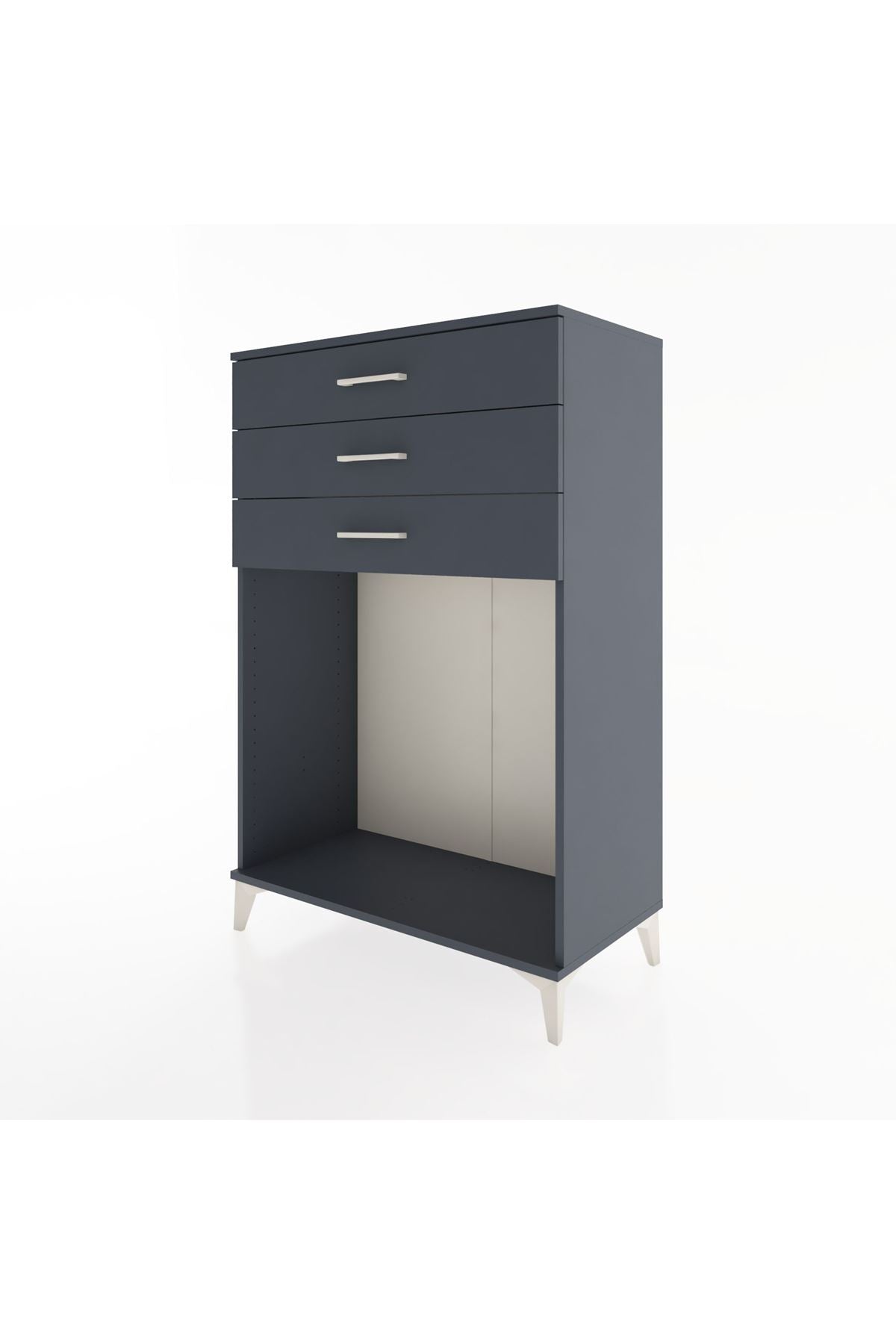 Hyperion Dolap 3 Çekmeceli 88x44x134 Antrasit-Antrasit