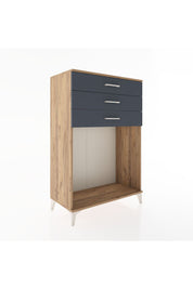 Hyperion Dolap 3 Çekmeceli 88x44x134 Çam-Antrasit