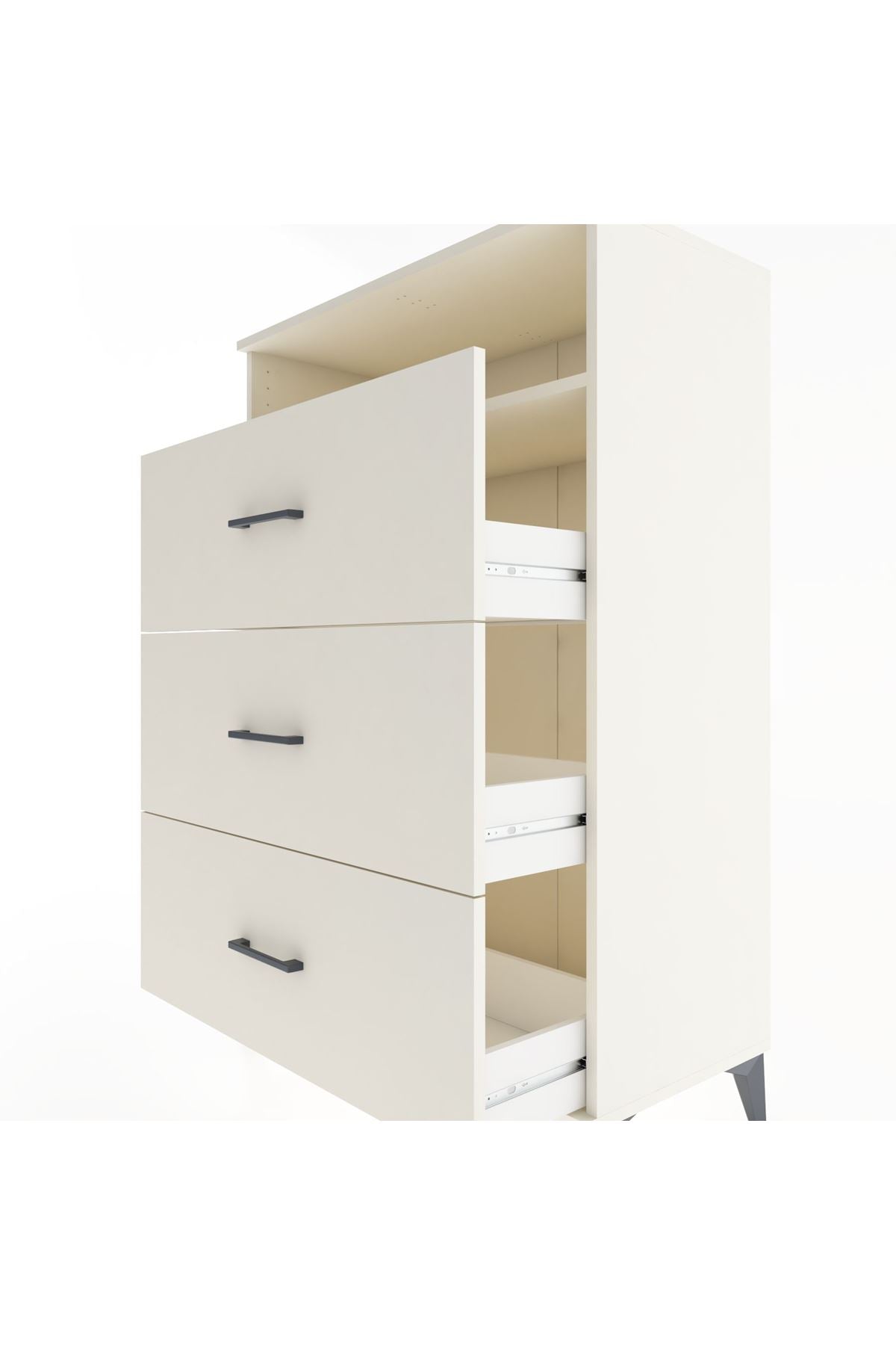 Hyperion Dolap Tek Raflı 3 Çekmeceli 88x44x134 - S51M123V1B