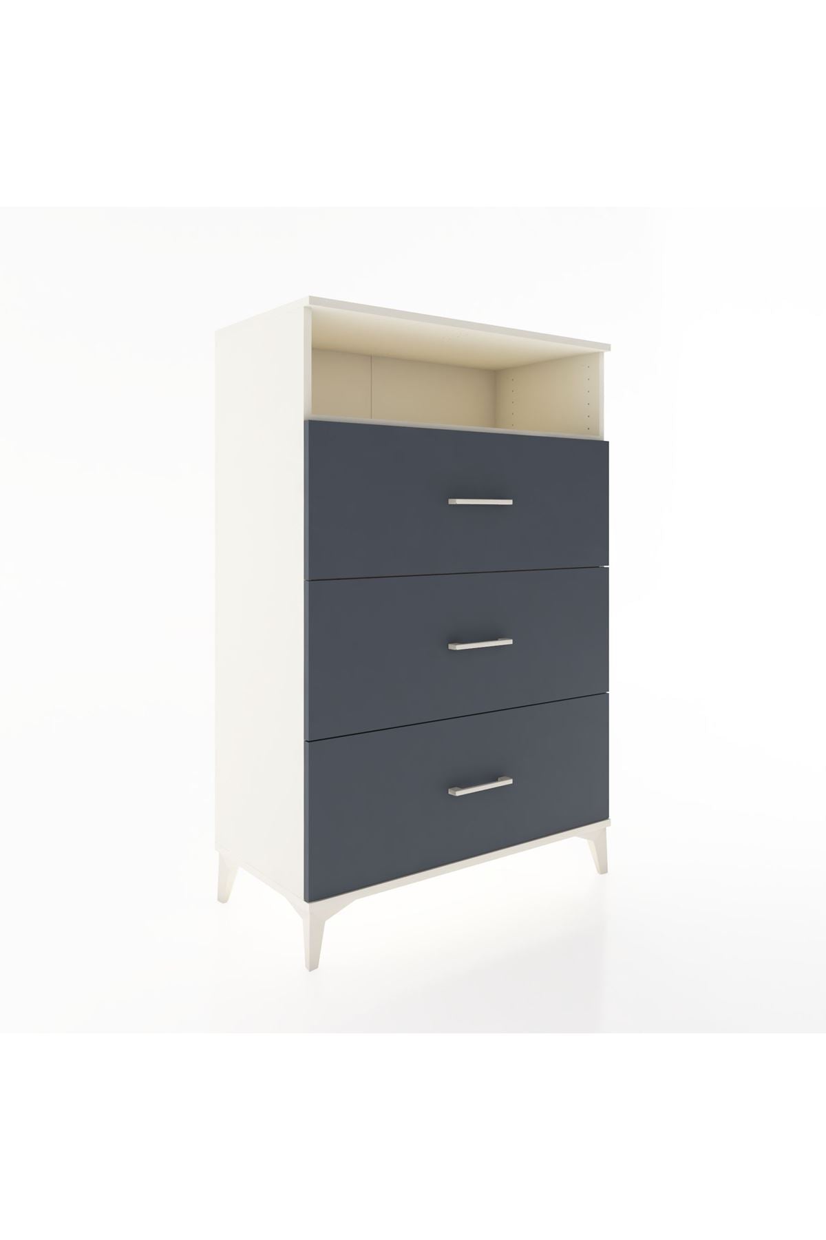 Hyperion Dolap Tek Raflı 3 Çekmeceli 88x44x134 - S51M123V2B