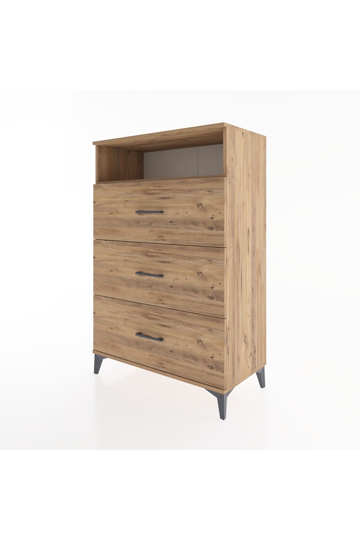 Hyperion Dolap Tek Raflı 3 Çekmeceli 88x44x134 - S51M123V9B