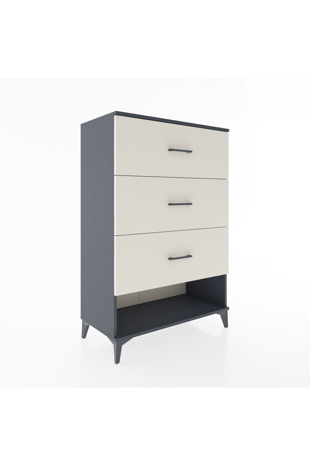 Hyperion Dolap 3 Çekmeceli 88x44x134 Antrasit-Aytaşı