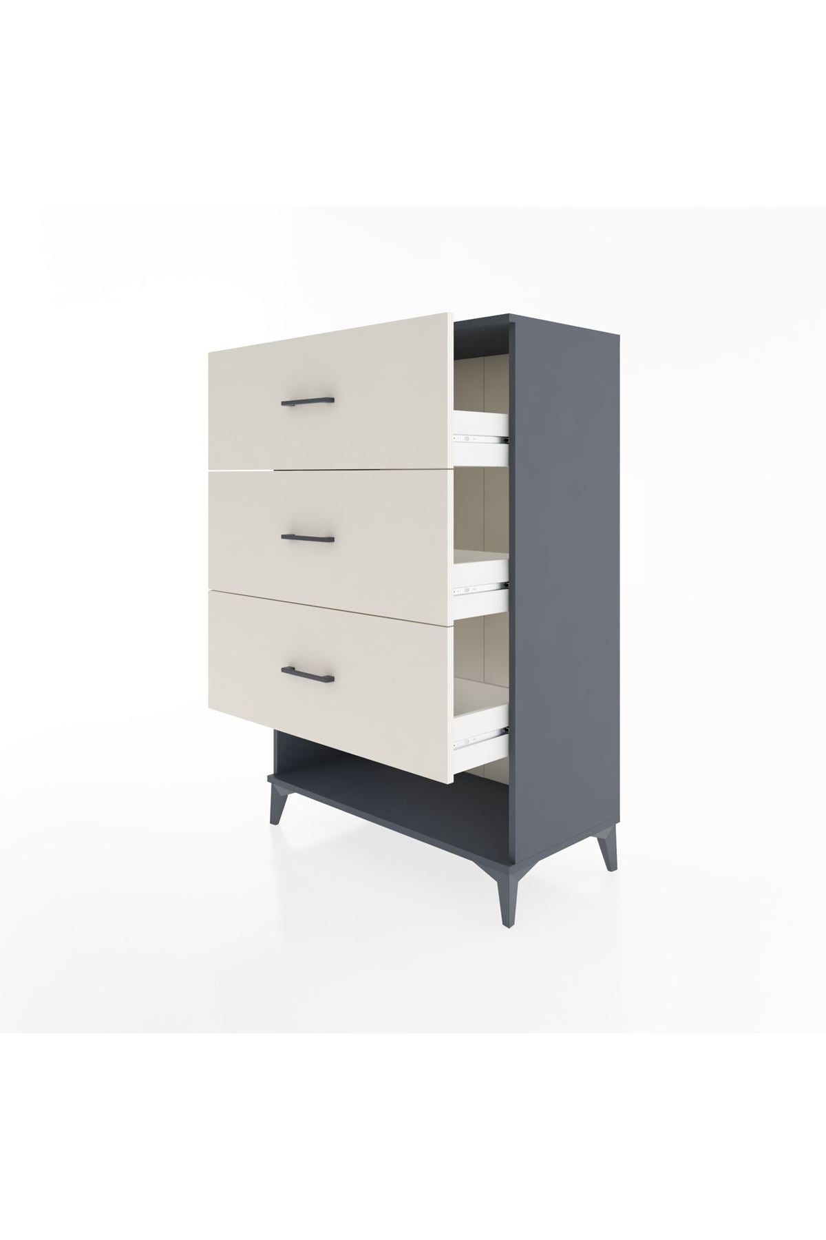 Hyperion Dolap 3 Çekmeceli 88x44x134 - S51M124V4B