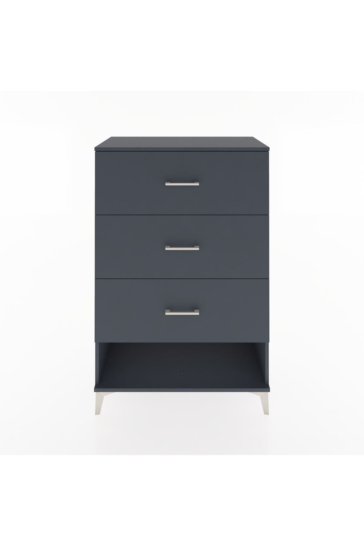 Hyperion Dolap 3 Çekmeceli 88x44x134 Antrasit-Antrasit