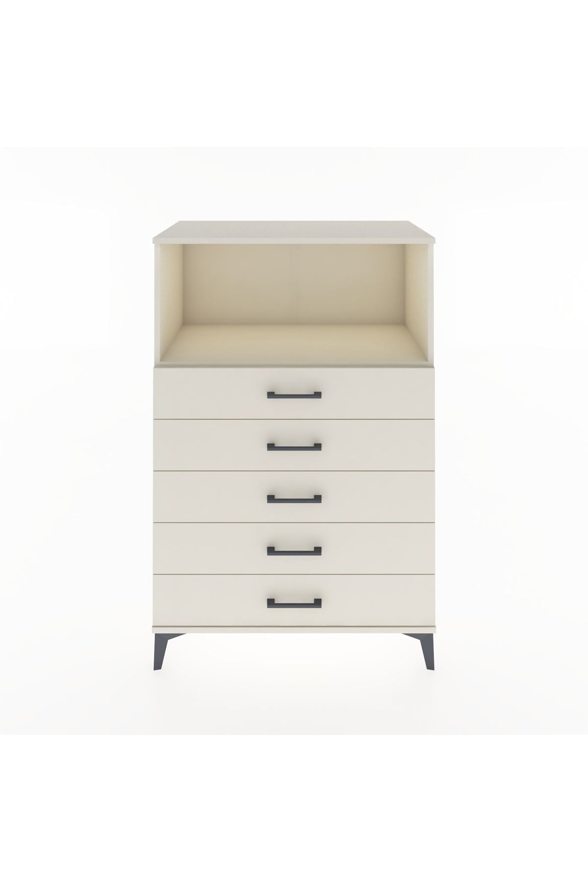 Hyperion Dolap Tek Raflı 4 Çekmeceli 88x44x134 - S51M125V1B