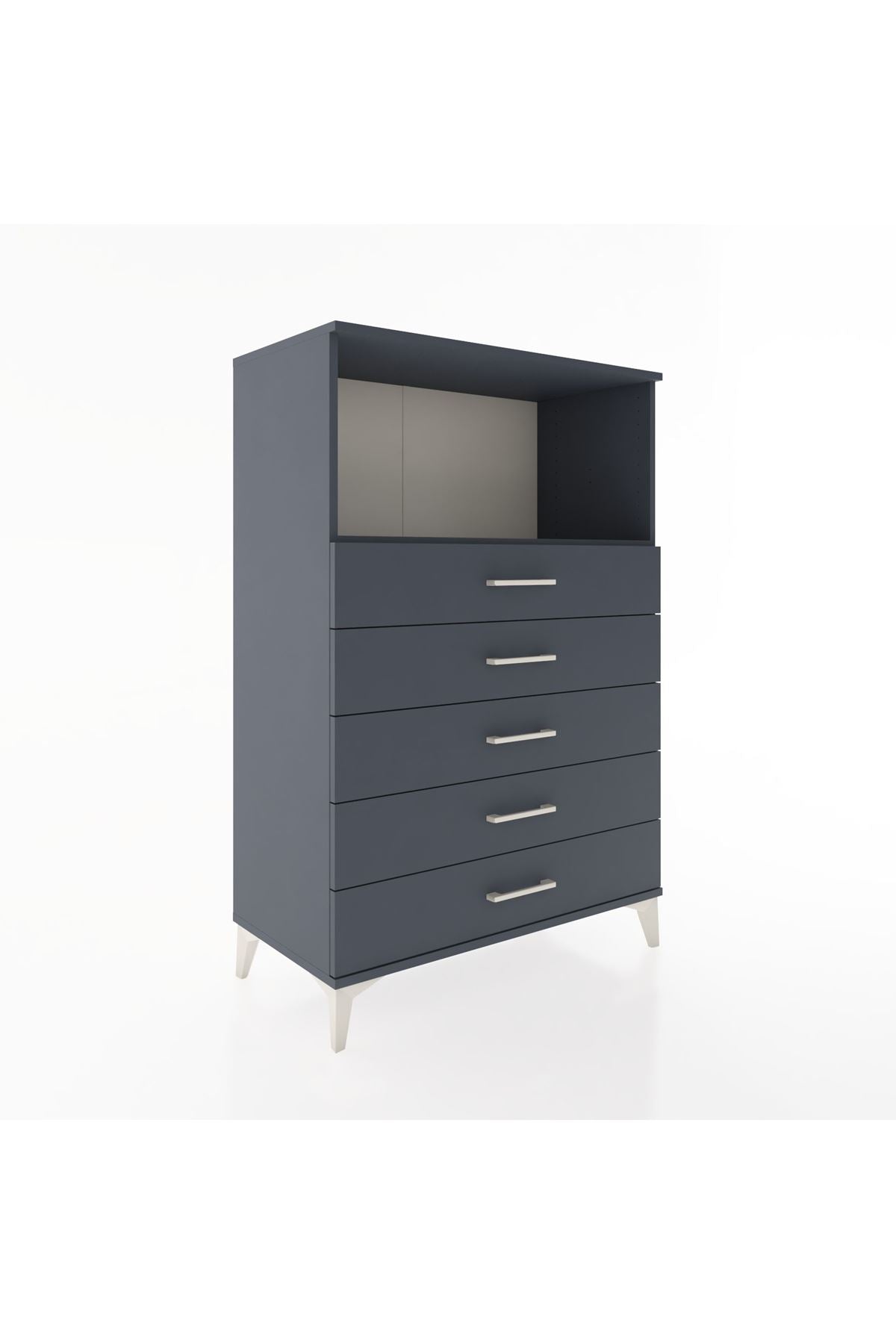 Hyperion Dolap Tek Raflı 4 Çekmeceli 88x44x134 - S51M125V5B