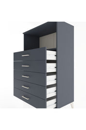 Hyperion Dolap Tek Raflı 4 Çekmeceli 88x44x134 - S51M125V5B