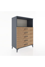 Hyperion Dolap Tek Raflı 4 Çekmeceli 88x44x134 - S51M125V6B