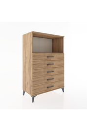Hyperion Dolap Tek Raflı 4 Çekmeceli 88x44x134 - S51M125V9B