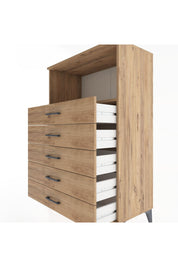 Hyperion Dolap Tek Raflı 4 Çekmeceli 88x44x134 - S51M125V9B