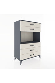 Hyperion Dolap Tek Raflı 5 Çekmeceli 88x44x134 Antrasit-Aytaşı
