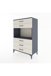 Hyperion Dolap Tek Raflı 5 Çekmeceli 88x44x134 Antrasit-Aytaşı