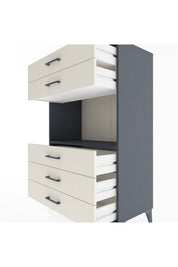 Hyperion Dolap Tek Raflı 5 Çekmeceli 88x44x134 - S51M126V4B