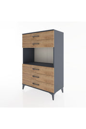 Hyperion Dolap Tek Raflı 5 Çekmeceli 88x44x134 - S51M126V6B