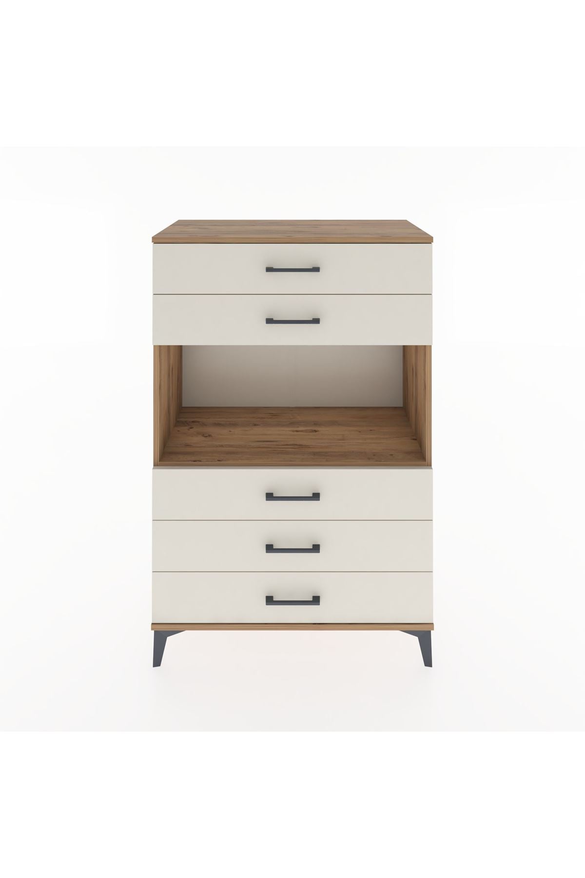 Hyperion Dolap Tek Raflı 5 Çekmeceli 88x44x134 Çam-Aytaşı