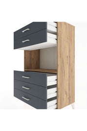 Hyperion Dolap Tek Raflı 5 Çekmeceli 88x44x134 - S51M126V8B