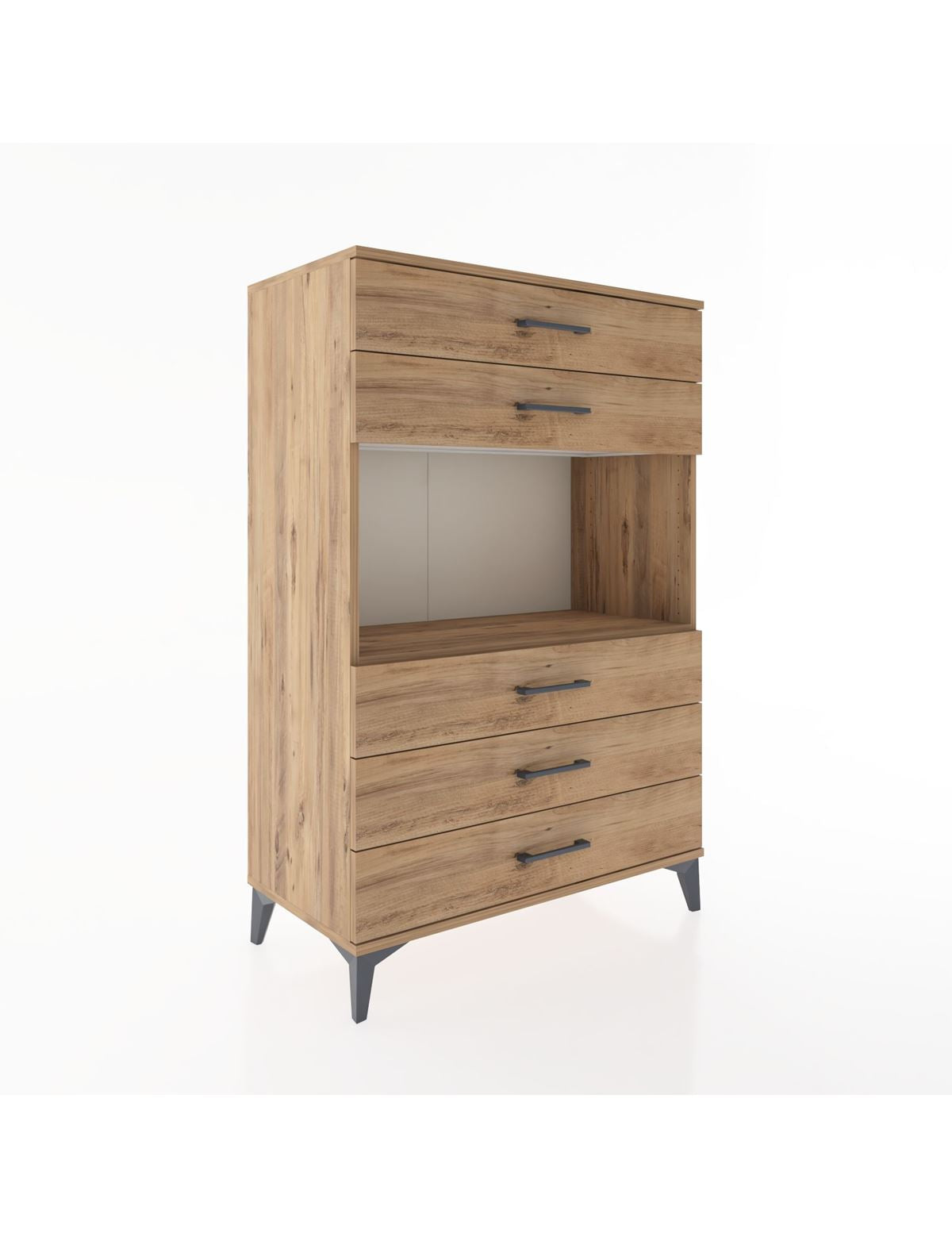 Hyperion Dolap Tek Raflı 5 Çekmeceli 88x44x134 - S51M126V9B