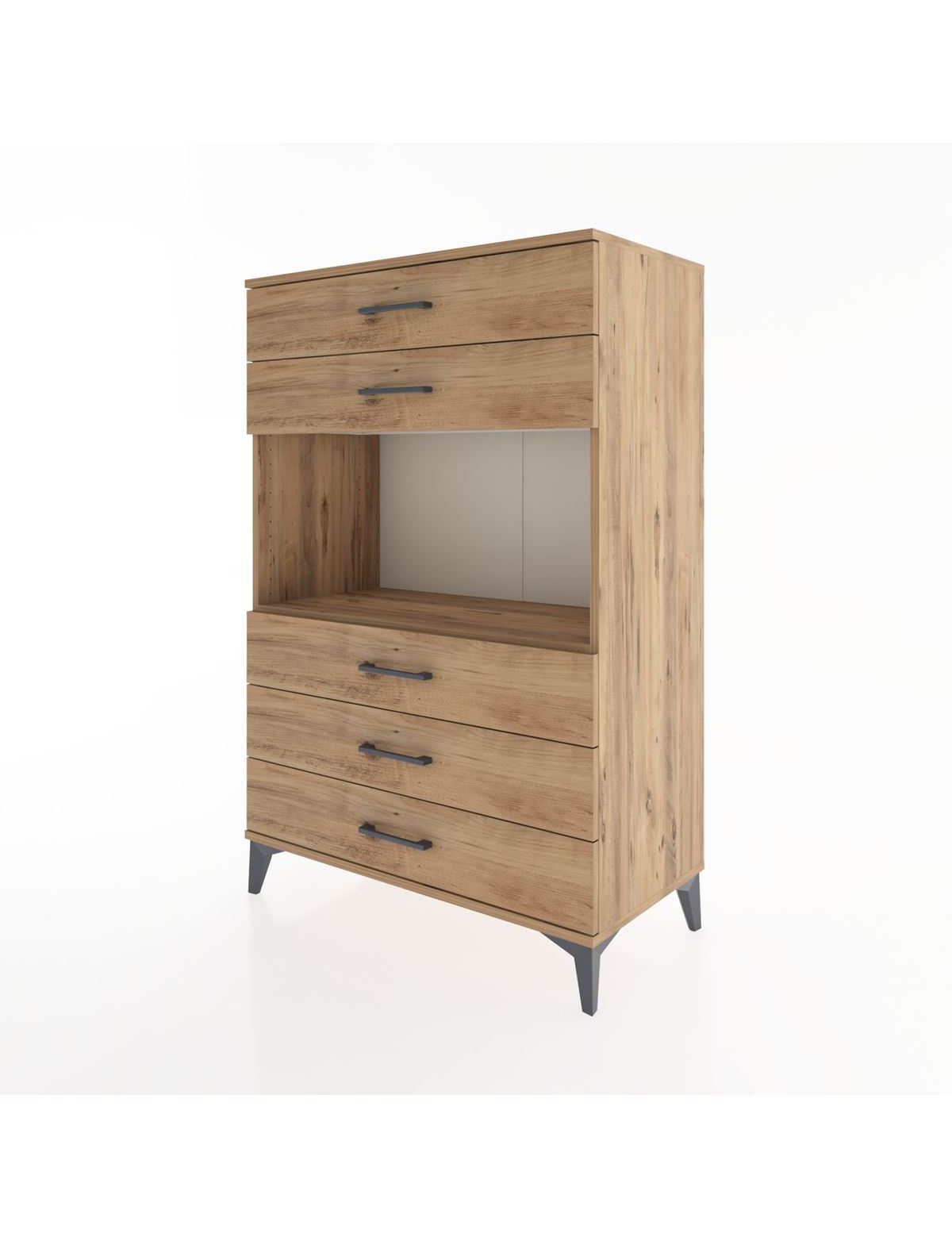 Hyperion Dolap Tek Raflı 5 Çekmeceli 88x44x134 - S51M126V9B