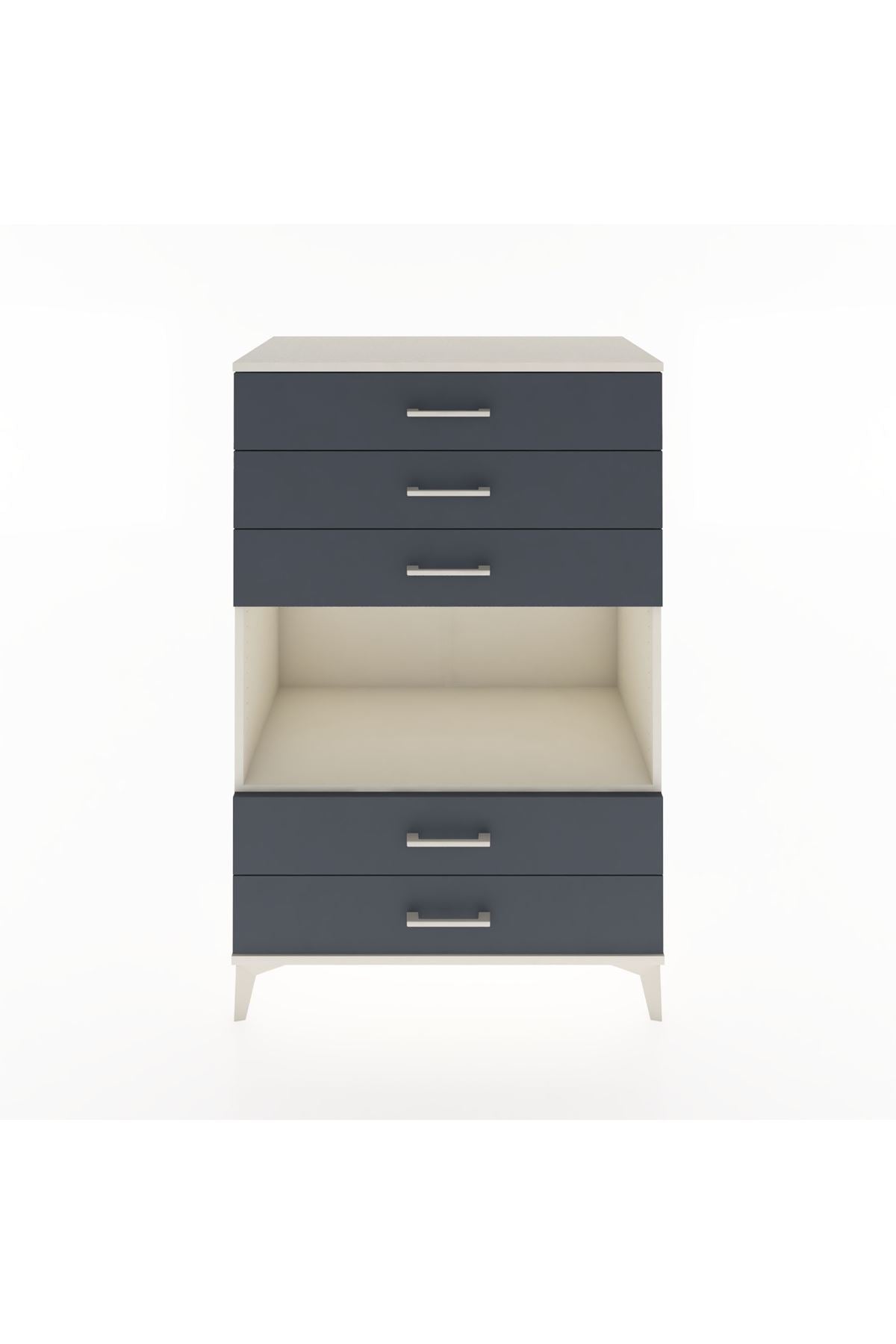 Hyperion Dolap Tek Raflı 5 Çekmeceli 88x44x134 - S51M127V2B
