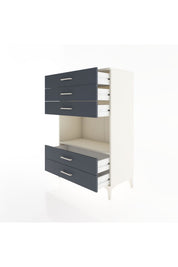Hyperion Dolap Tek Raflı 5 Çekmeceli 88x44x134 - S51M127V2B