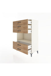 Hyperion Dolap Tek Raflı 5 Çekmeceli 88x44x134 - S51M127V3B
