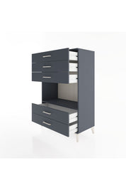Hyperion Dolap Tek Raflı 5 Çekmeceli 88x44x134 - S51M127V5B
