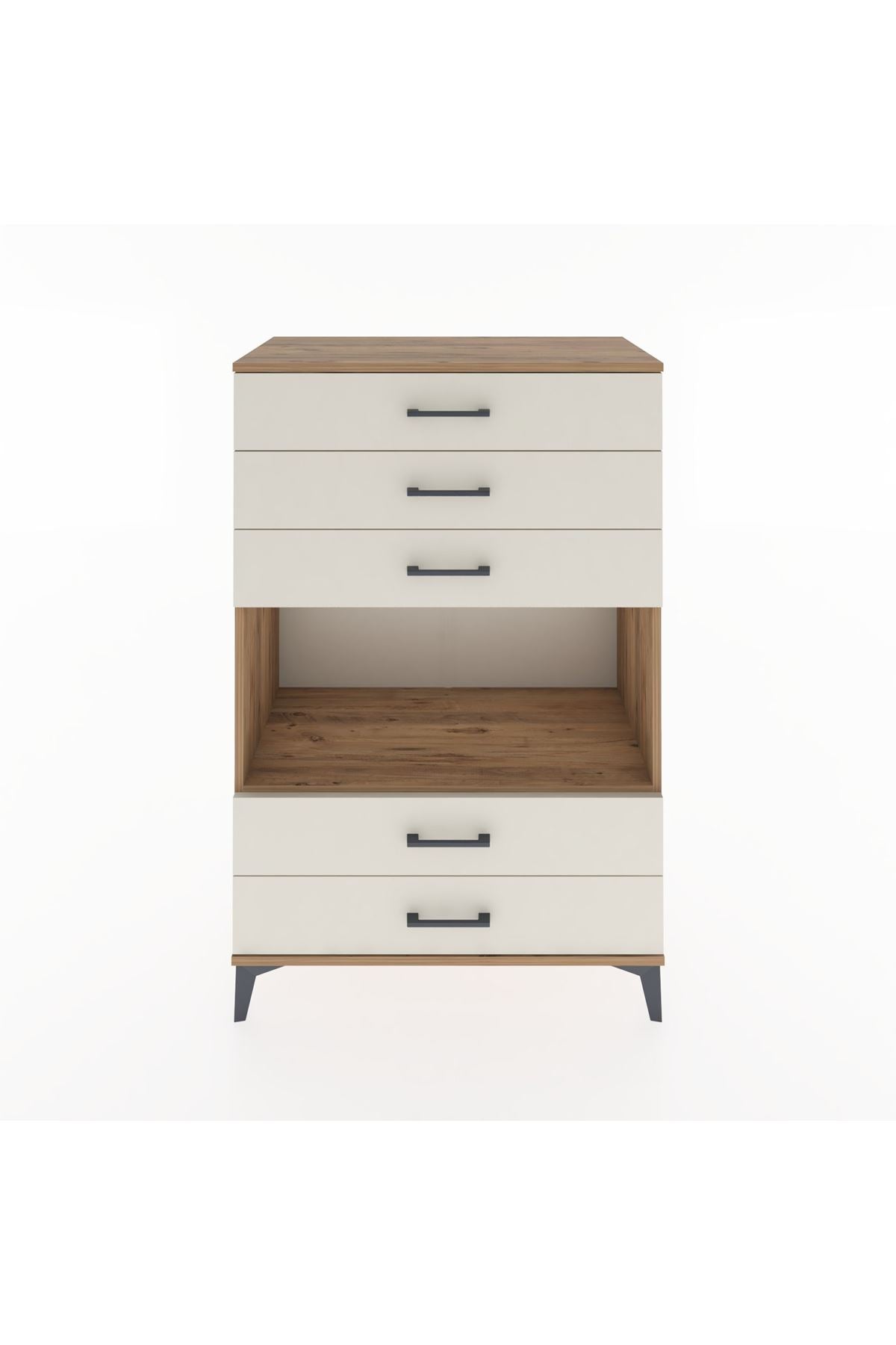 Hyperion Dolap Tek Raflı 5 Çekmeceli 88x44x134 Çam-Aytaşı