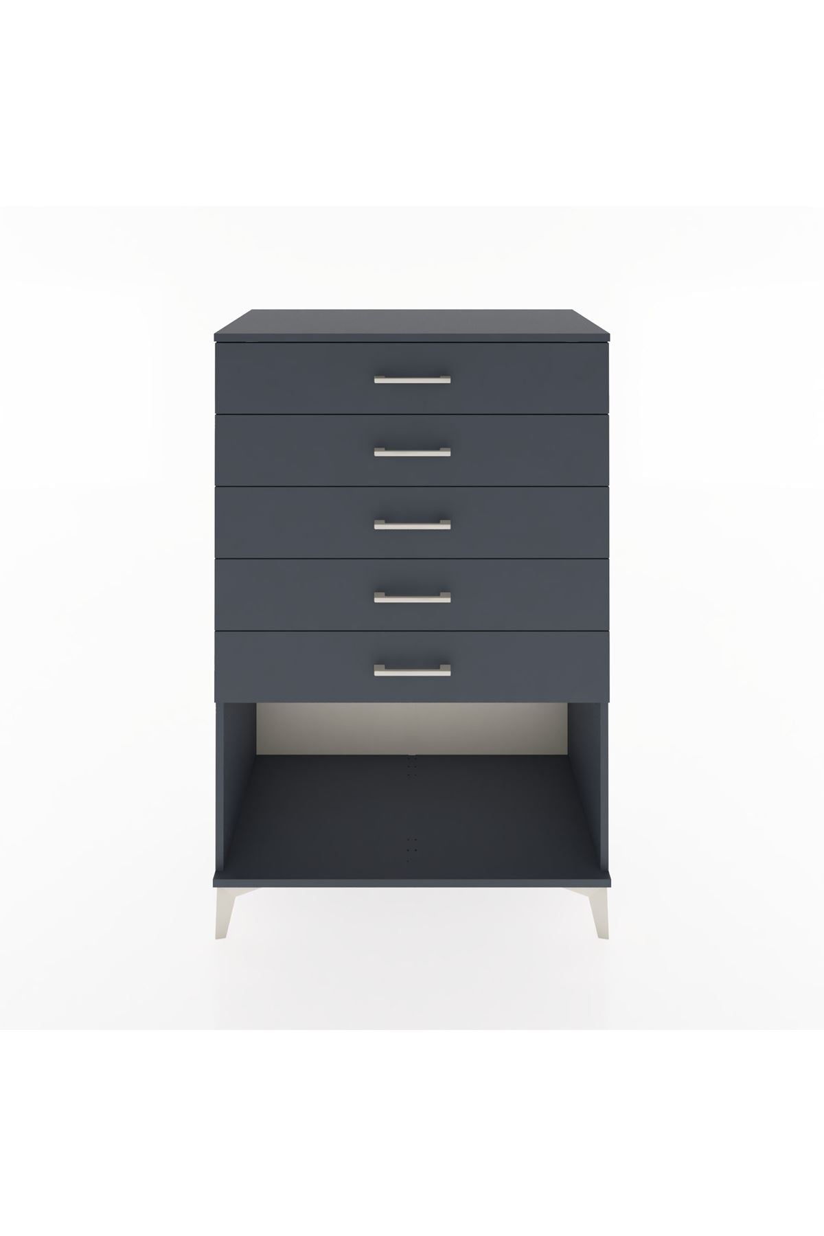 Hyperion Dolap 5 Çekmeceli 88x44x134 Antrasit-Antrasit