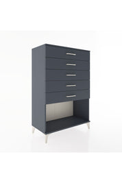 Hyperion Dolap 5 Çekmeceli 88x44x134 Antrasit-Antrasit