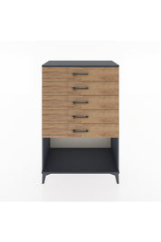 Hyperion Dolap 5 Çekmeceli 88x44x134 Antrasit-Çam