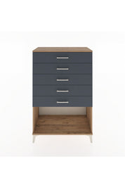 Hyperion Dolap 5 Çekmeceli 88x44x134 Çam-Antrasit