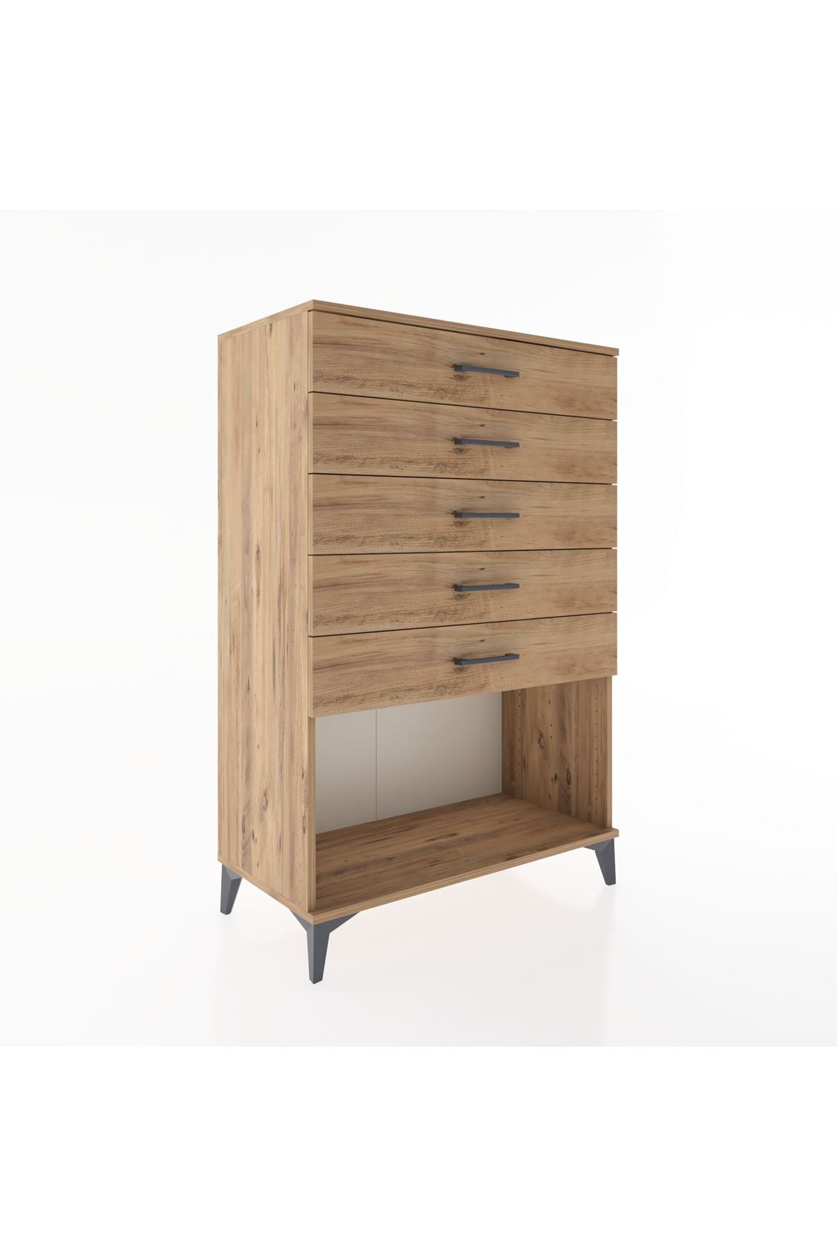 Hyperion Dolap 5 Çekmeceli 88x44x134 Çam-Çam