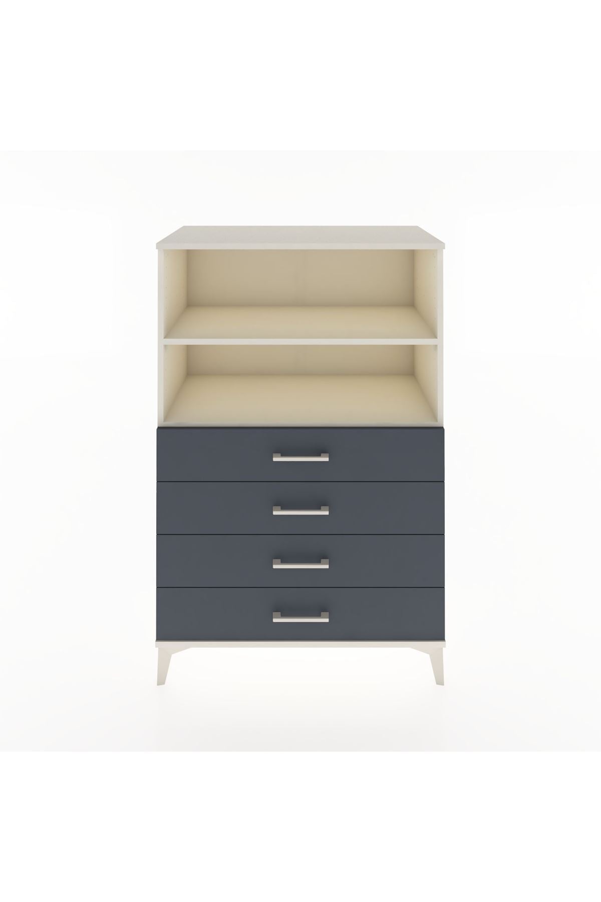 Hyperion Dolap 2 Raflı 4 Çekmeceli 88x44x134 Aytaşı-Antrasit