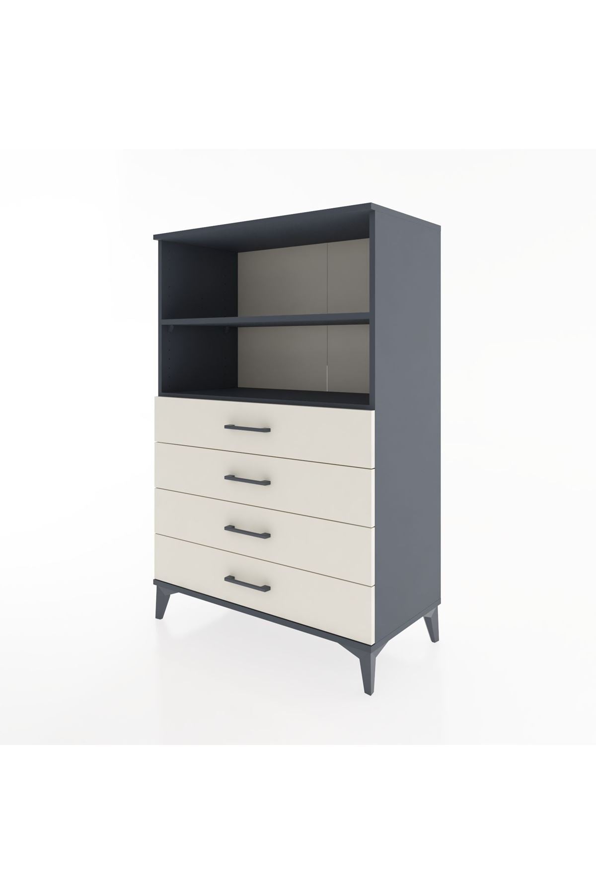 Hyperion Dolap 2 Raflı 4 Çekmeceli 88x44x134 - S51M129V4B