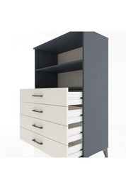 Hyperion Dolap 2 Raflı 4 Çekmeceli 88x44x134 - S51M129V4B