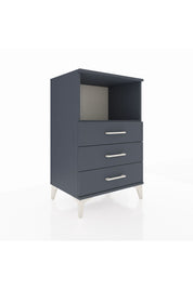 Hyperion Komodin Tek Raflı 3 Çekmeceli 60x44x96 Antrasit-Antrasit