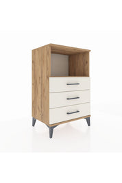 Hyperion Komodin Tek Raflı 3 Çekmeceli 60x44x96 Çam-Aytaşı