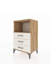 Hyperion Komodin Tek Raflı 3 Çekmeceli 60x44x96 Çam-Aytaşı