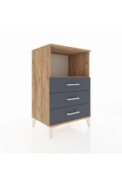 Hyperion Komodin Tek Raflı 3 Çekmeceli 60x44x96 Çam-Antrasit