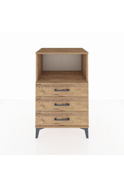 Hyperion Komodin Tek Raflı 3 Çekmeceli 60x44x96 Çam-Çam