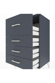 Hyperion Komodin 4 Çekmeceli 60x44x96 Antrasit-Antrasit