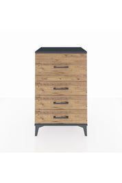 Hyperion Komodin 4 Çekmeceli 60x44x96 Antrasit-Çam