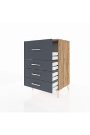 Hyperion Komodin 4 Çekmeceli 60x44x96 Çam-Antrasit