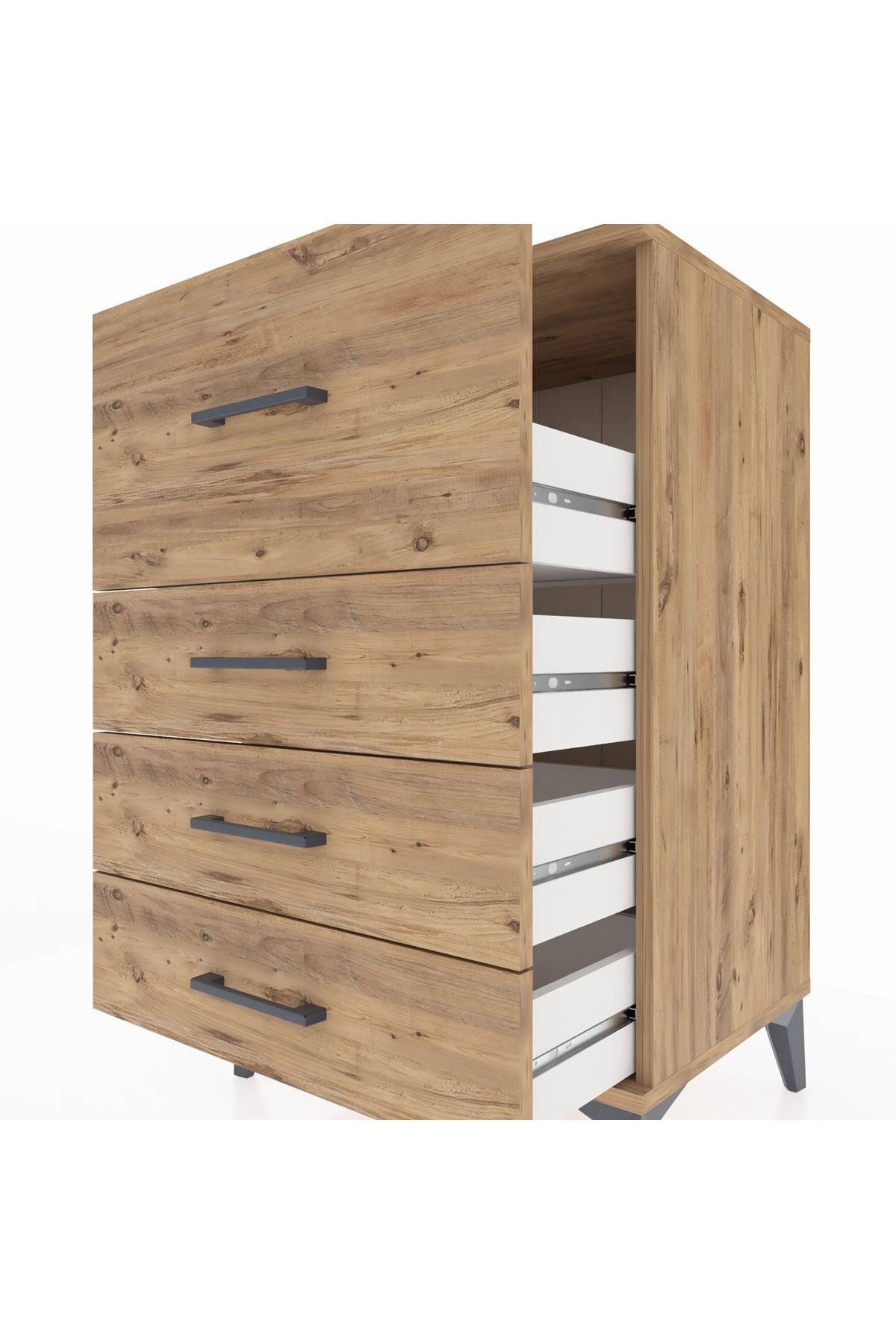 Hyperion Komodin 4 Çekmeceli 60x44x96 Çam-Çam